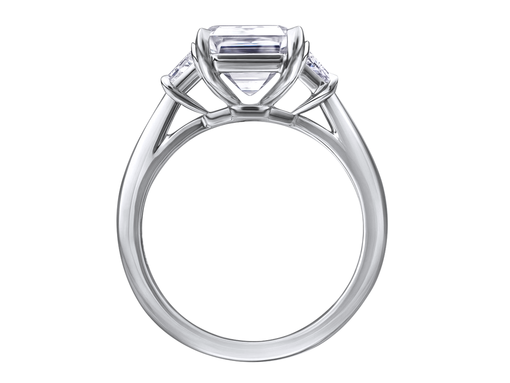 Engagement Ring | Patagonia | Emerald Cut Engagement Ring with Trapezoids