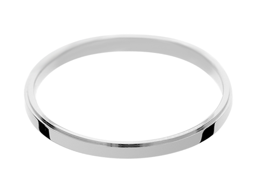 Men Wedding Ring | Basel - Straight Profile with Inlay | Straight Wedding Ring with Inlay