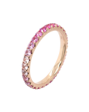 Gradient pink sapphire eternity ring - The Sardinia Oleander - Mara Megelea