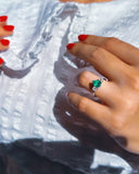 The Malawi | Pear Cut Emerald & Diamonds