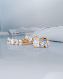 Pear and oval diamond rings in 18K yellow gold with GIA certificate | Mara Megelea Swiss Jeweler