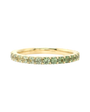 Sardinia Evergreen Eternity Ring with Ombre Green Sapphires – Front view 2 Mara Megelea