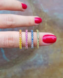 Sardinia Evergreen Eternity Ring with Ombre Green Sapphires – Hand Mara Megelea