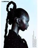 Woman with braided hair against a light blue background, featuring the brand 'LADYGUNN'. Mara Megelea