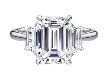 Engagement Ring | Patagonia | Emerald Cut Engagement Ring with Trapezoids