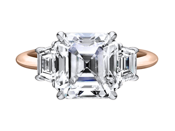 Engagement Ring | Valparaiso | Asscher Cut Engagement Ring with Trapezoids