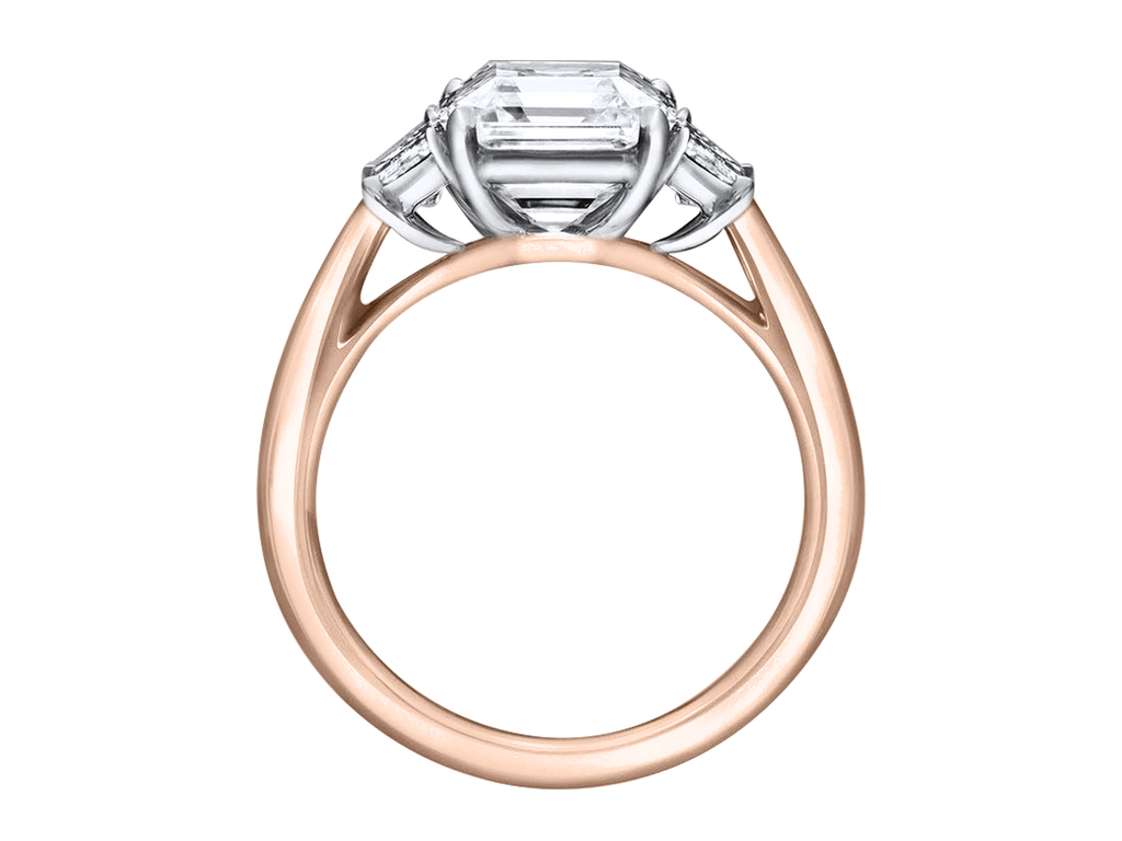 Engagement Ring | Valparaiso | Asscher Cut Engagement Ring with Trapezoids