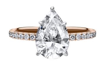 Niagara | Asscher Cut Engagement Ring with Diamond Pavé