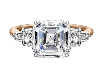 Engagement Ring | Nicaragua | Asscher Cut Engagement Ring with Cadillacs & Bullets