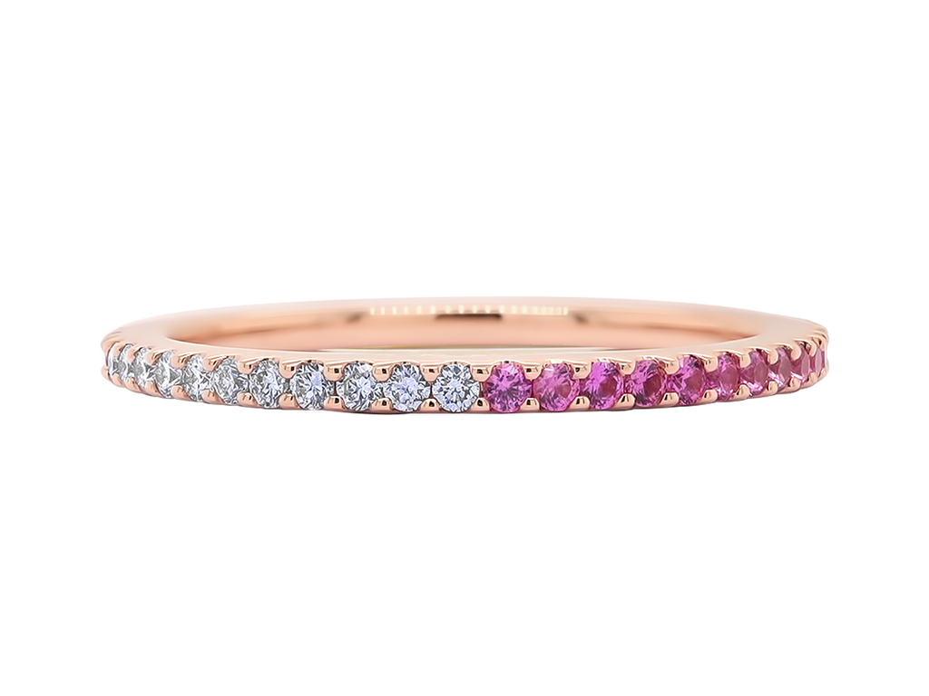 Diamond Ring | Fidji | Pink Sapphire and White Diamond Eternity Ring