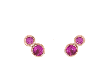 Earrings | Raiatea in Pink Sapphires | Pink Sapphire Studs