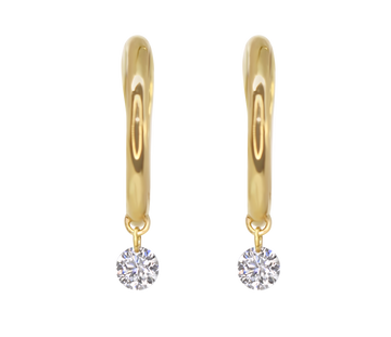 Earrings | Yucatan in Round Diamonds | Diamond Huggies