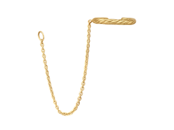 Earrings | Palma | Gold Ear Cuff with Chain
