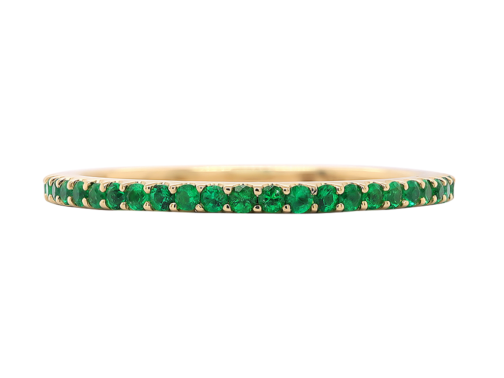 Emerald Ring | Hawaii | Emerald Halfway Eternity Ring